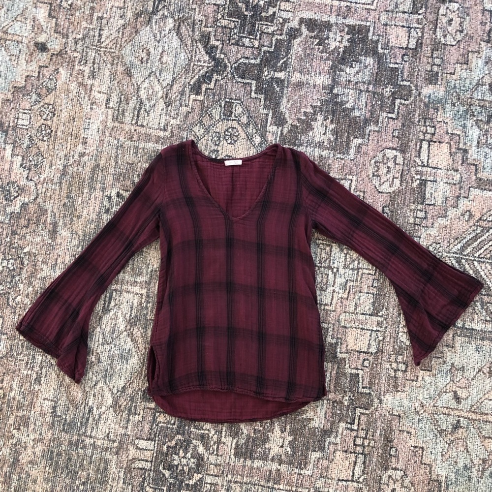 Free People Plaid Tunic